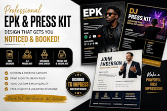 design professional epk dj press kit speaker one sheet press kit