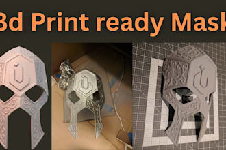 sculpt wearable custom 3d mask anime mask 3d helmet for 3d printing