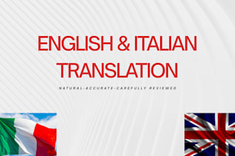 translate english text into natural italian