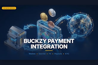 integrate buckzy or multi currency payment gateway with wallets and escrow