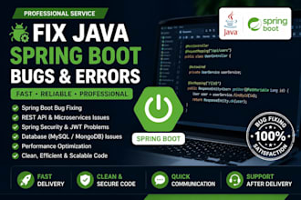fix java spring boot bugs