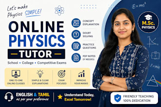 teach physics for school, college and competitive exams
