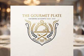 design a professional catering logo for your food business