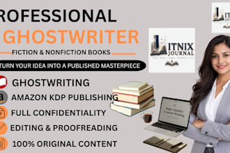 ghostwrite, fiction, non fiction, edit, format, publish your book on amazon KDP