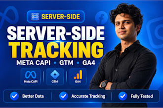 set up server side tracking with meta capi, GTM and ga4