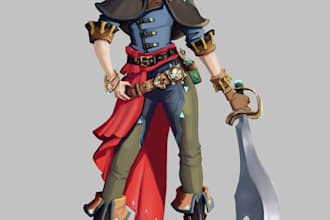 character concept art for video games, comics