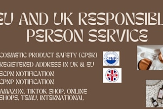 provide UK eu responsible person for cosmetic product annually cpnp labelling