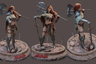 create a professional 3d game character model for unity unreal engine