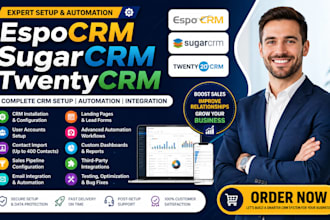 create espocrm sugarcrm twentycrm setup CRM automation email marketing expert