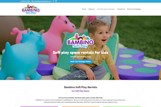 design wix soft play rental website soft play party rental toddler party website