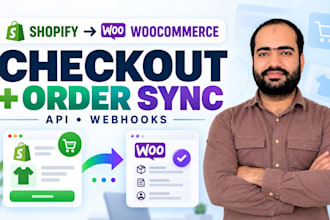connect shopify to woocommerce checkout and sync orders