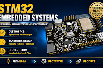 design esp32 iot hardware, custom pcb, schematic and embedded systems