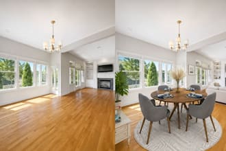 do realistic virtual staging, virtual furniture and renovation