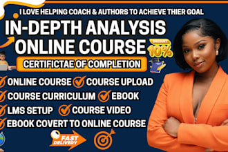 create online course content, certificate of completion, course curriculum