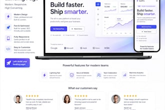 build a responsive react landing page