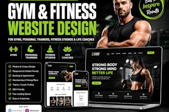 build gym personal trainers sports fitness meal plan studios life coach website