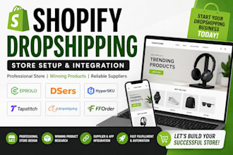 do shopify dropshipping eprolo dsers hypersku tapstitch cjdropshipping fforder
