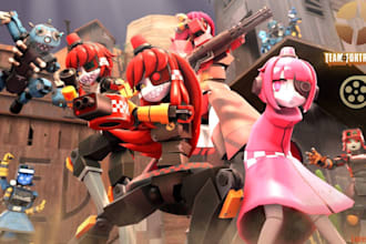 create gmod player model, sfm model, tf2 model, left4dead2, cs2, source engine