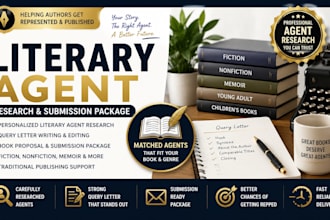 do literary agent research query letter and book submission pachage