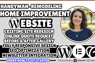 home improvement website, home renovation website, remodeling contractor website