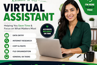 be your virtual assistant for data entry and internet research