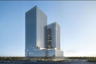 remodel 3d mixed use space, highrise building,rental apartment,skyscraper render