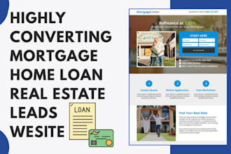 design highly converting mortgage home loan real estate lead website