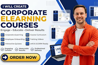 create engaging corporate elearning course onboarding training video lms content
