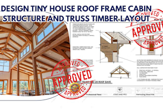 design tiny house roof frame cabin structure and truss timber layout VA MD fl al