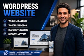 dessin, redesign wordpress website for modern responsive business