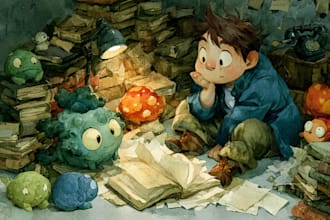 children book illustrations and children book cover