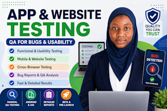 do website testing mobile app  QA testing and report bugs
