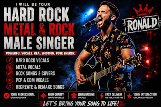 hard rock male singer metal rock rock song edm pop song cover song recreate song