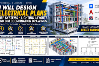 design electrical plans mepsystems lighting layouts and bim coordination drawing