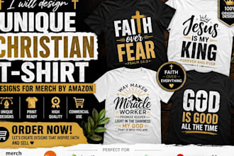 design unique christian t shirt designs for merch by amazon