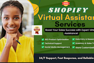 be your shopify VA shopify virtual assistant dropshipping mentor shopify manager