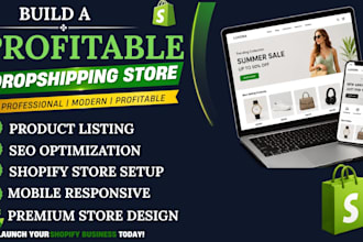 build a shopify dropshipping store or redesign shopify website