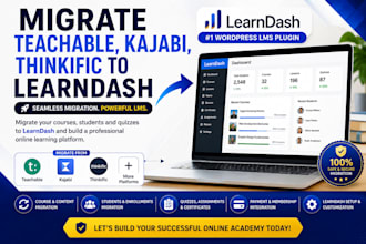 migrate teachable, kajabi, thinkific to learndash