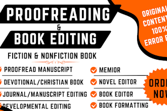 proofread manuscript edit journal memoir romance novel editor christian book