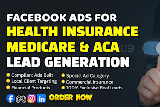 run meta facebook ads campaign for health insurance and aca lead generation ads