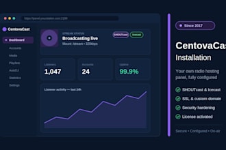 install and configure centovacast on your vps