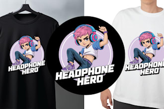design professional mascot, gaming, anime t shirts
