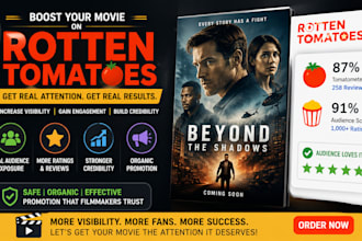 view and promote rotten tomatoes, letterboxd to grow visibility and porpcorn