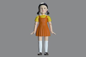 sculpt 3d model toy, action figure, statue, miniature character for 3dprinting