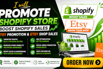 promote shopify store boost shopify store sales etsy promotion etsy shop sales