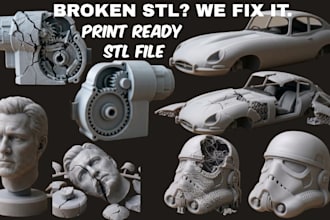 do stl file repair, fix, edit 3d model optimize broken stl for 3d printing