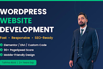 develop a responsive wordpress website with elementor