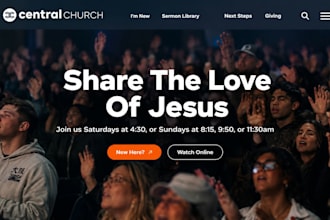 church website ministry website charity website donation website mosque website