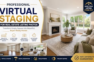 do virtual staging for interior, virtual renovation