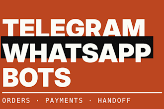 develop a custom telegram or whatsapp chatbot in python